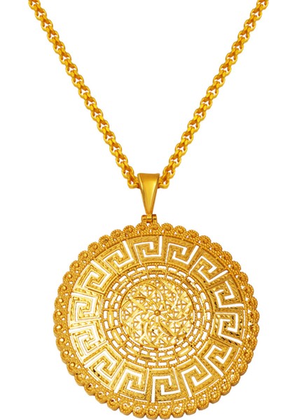 Versage Madalyon Tasarım 14 Ayar Altın Kolye