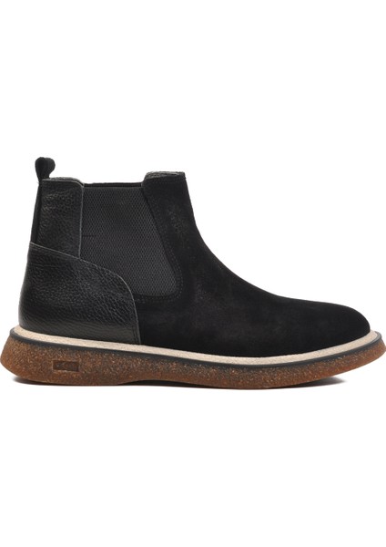 Siyah Süet Deri Erkek Chelsea Bot 684016 M