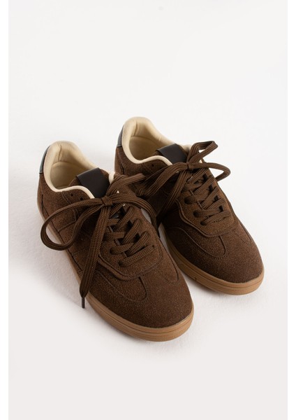 Lera Kadın Kahverengi Süet Günlük Sneaker