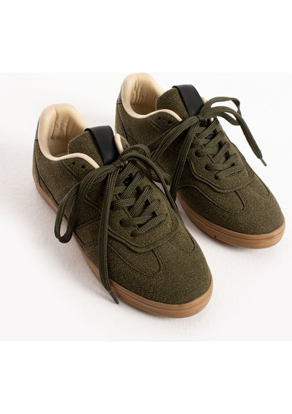 Lera Kadın Haki Süet Günlük Sneaker