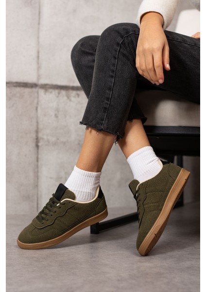 Lera Kadın Haki Süet Günlük Sneaker