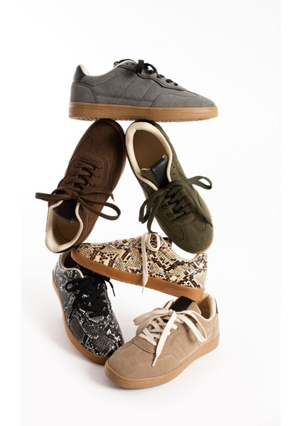 Lera Kadın Gri Süet Günlük Sneaker