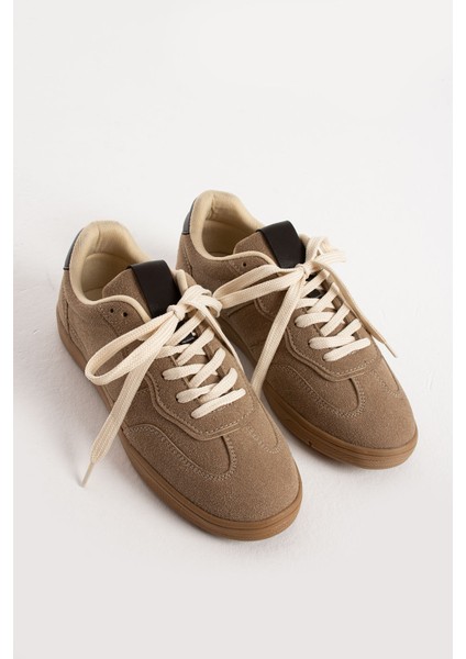Lera Kadın Vizon Süet Günlük Sneaker