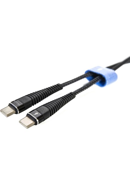 Type-C To Type-C Pd 5A 100W Örgülü Hızlı Şarj ve Data Kablosu 2 Metre