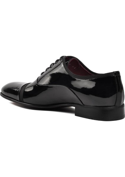 Ayakmod Siyah Rugan Erkek Klasik Ayakkabı fırsatları