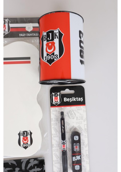 Yeni Sezon Lisanslı Beşiktaş Çıtçıt Dosya Bloknot Yazı Tahtası Kumbara Uçlu Kalem ve Uç Seti