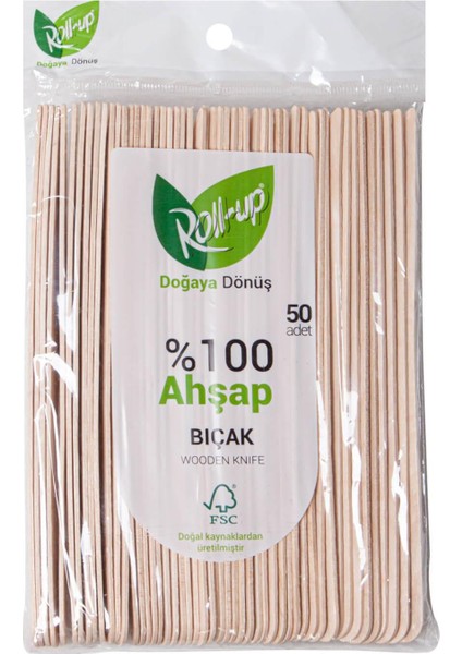 Doğaya Dönüş Ekolojik Doğal Doğa Dostu %100 Ahşap Bıçak - 16 Cm. - 50'li 10 Paket fiyatları