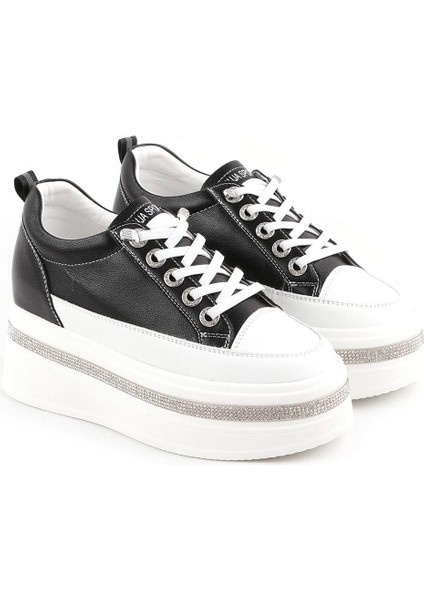 Guya 25Y423-2 Kadın Kalın Taban Içten Dolgulu Tabanı Taşlı Sneaker Ayakkabı