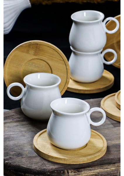 Bambu Tabaklı 6 Parça Türk Kahvesi Fincan Takımı fiyatları