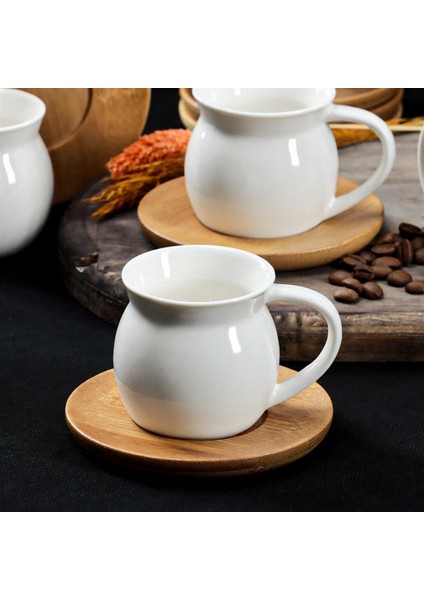 Bambu Tabaklı 6 Parça Türk Kahvesi Fincan Takımı modelleri