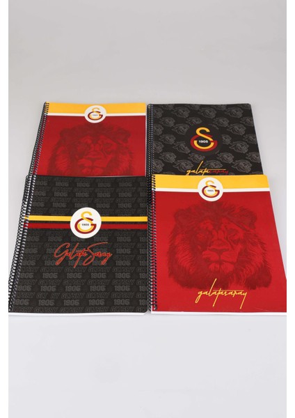 Lisanslı Galatasaray "tekli" Spırallı Çizgili A4 Karton Kapak 72 Yaprak Defter