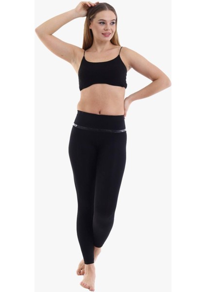 Toparlayıcı Yüksek Bel Korse Tayt - Siyah fiyatları