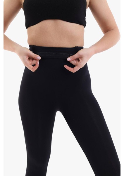 Toparlayıcı Yüksek Bel Korse Tayt - Siyah fırsatları