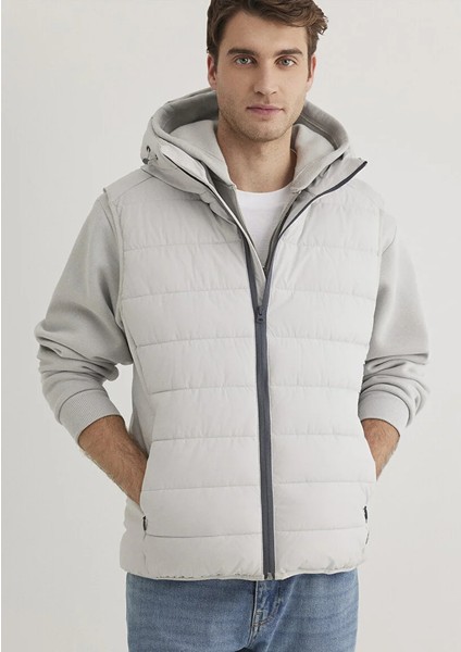 Erkek Gri M0110554-70074 Kapüşonlu Yelek fiyatları