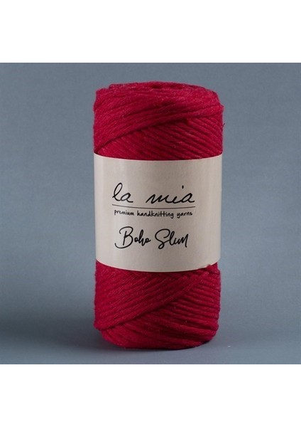 Boho Slim Kırmızı El Örgü İpi -L033 - 34197