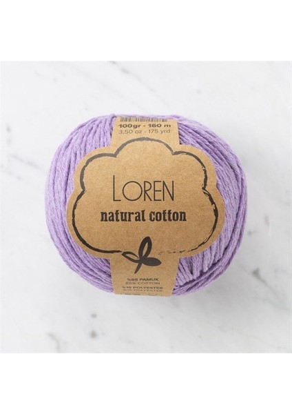 Natural Cotton Lila El Örgü İpi - R020 - 33920