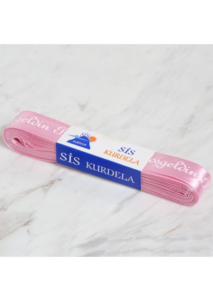 Crafts 2 cm 10 mt Pembe Saten Hoşgeldin Bebek