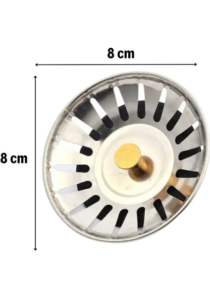 Paslanmaz Çelik Mutfak Evye Lavabo Süzgeci Lavabo Gideri Atık Gıda Tıpası