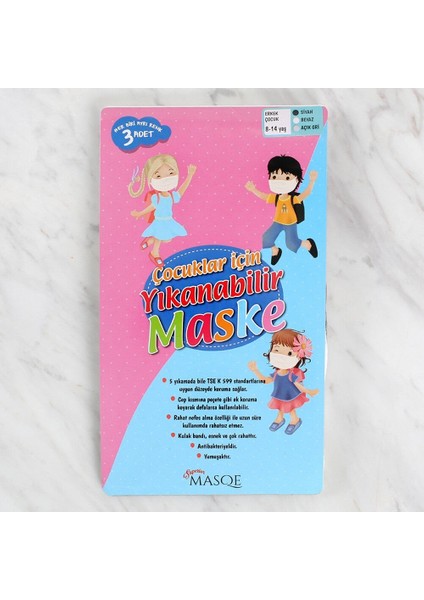 Loren Erkek Çocuklar Için Yıkanabilir Maske 8 - 14