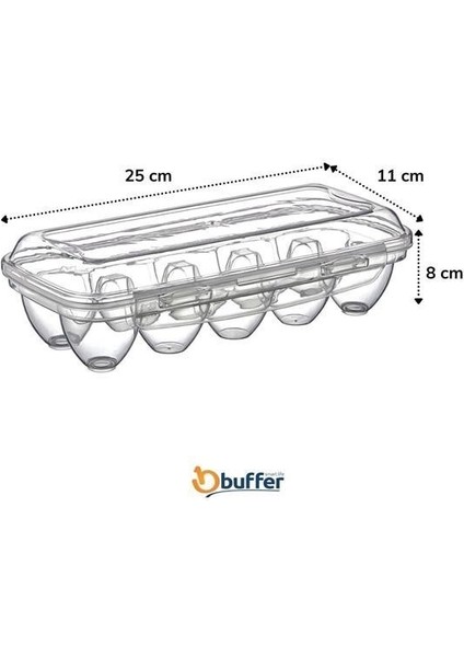 10 Bölmeli Kilitli Kapaklı Yumurtalık Saklama Kutusu YU110