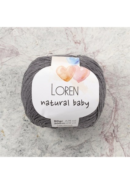 Natural Baby Gri El Örgü İpi- R082 - 33946
