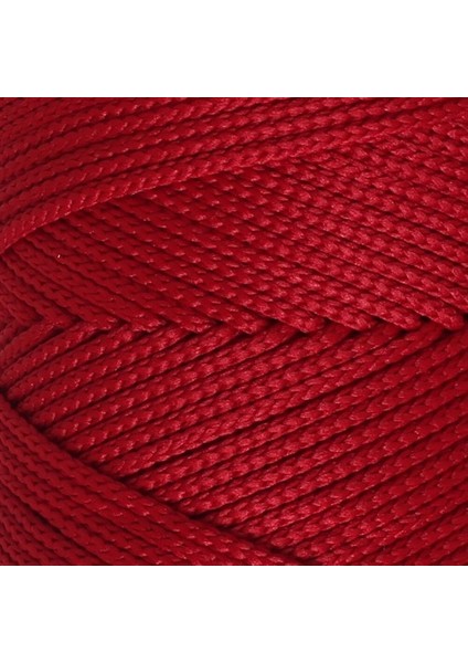 Polyester Soft Macrame Koyu Kırmızı El Örgü İpi - LM020 - 34433
