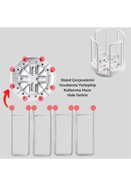 Tabak Bardak Kase Standı Bulaşık Kurutma Tutucu Mutfak Düzenleyici Organizatör