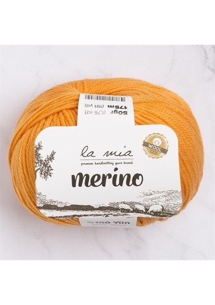 Merino Turuncu El Örgü İpi - L139 - 33793
