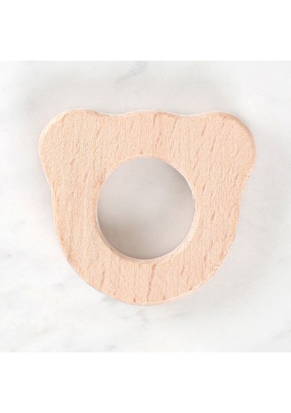 Crafts Ayıcık Figürlü Organik Ahşap Diş Kaşı