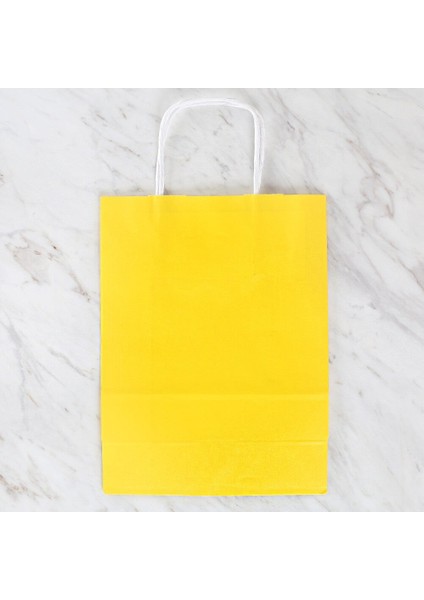 18X8X24 cm Sarı Kraft Çanta