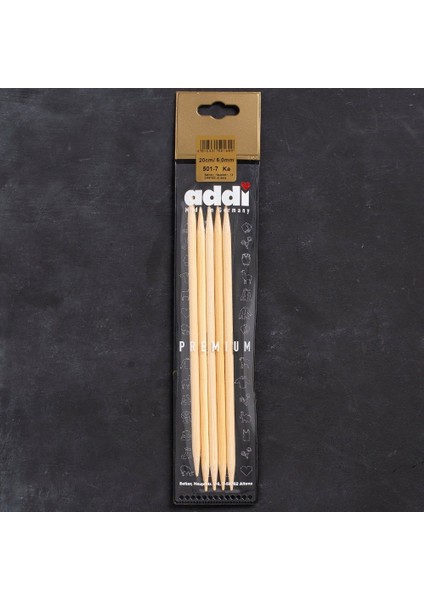 Addi Bambus 6mm 20CM Bambu Çorap Şişi - 501-7