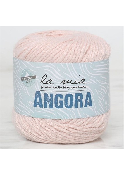 La Mia Angora Pudra Pembe El Örgü Ipi - L185 - 34012