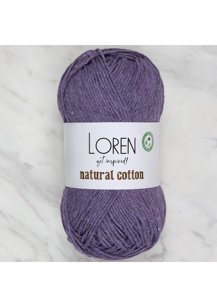 Natural Cotton Mor El Örgü İpi - R093