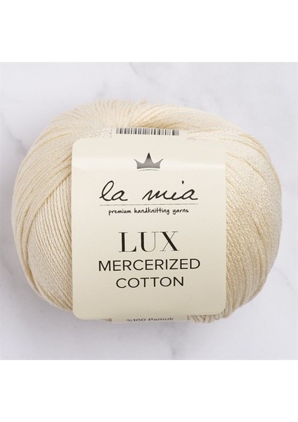 Lux Mercerized Cotton Bej El Örgü İpi - 174 - 33752