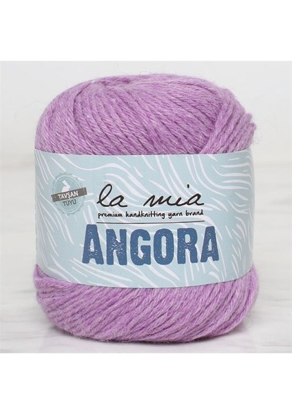 La Mia Angora 50GR Mor El Örgü Ipi - L127 - 33801