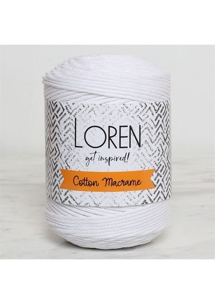 Cotton Macrame Beyaz - R001 - 34366