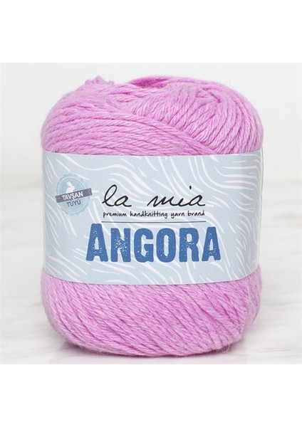La Mia Angora 50GR Pembe El Örgü Ipi - L107 - 33800