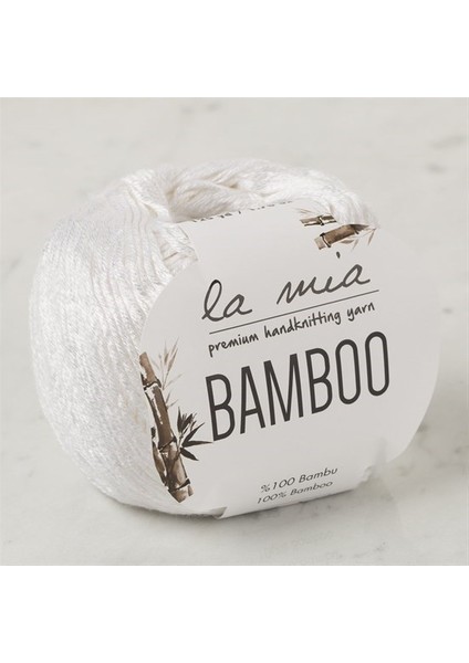 La Mia Bamboo Beyaz El Örgü Ipi - L001 - 33847