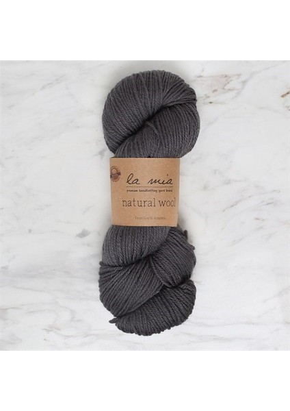 Natural Wool Antrasit El Örgü İpi- L900 - 34397
