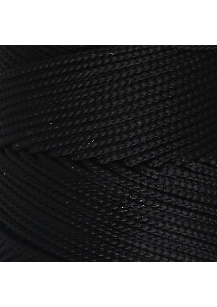 Polyester Soft Macrame Siyah El Örgü İpi - LM040 - 34445