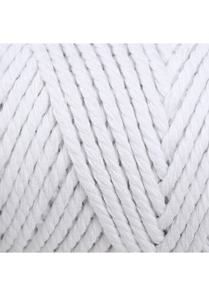 Decor Slim 3 Büküm Makrome İpi Beyaz - L001