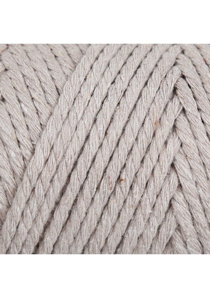 Decor Slim 3 Büküm Makrome İpi Bej - L049