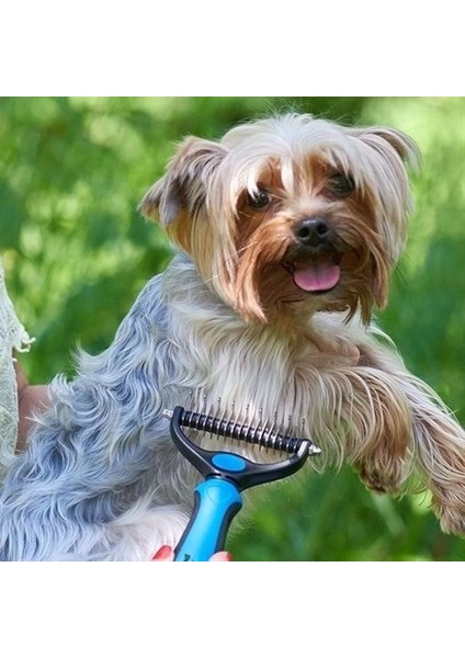 Plastik Saplı Metal Kedi Köpek Bakım Kıtık Tüy Topak Açıcı Tarak