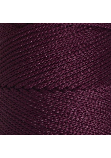 Polyester Soft Macrame Patlıcan Moru El Örgü İpi - LM038 - 34443