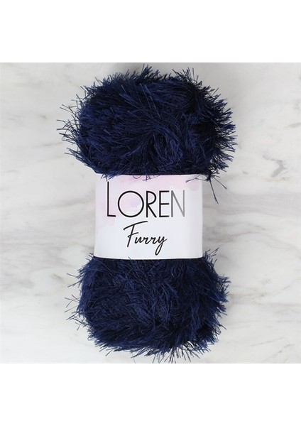 Furry Lacivert El Örgü İpi - RF005 - 34044
