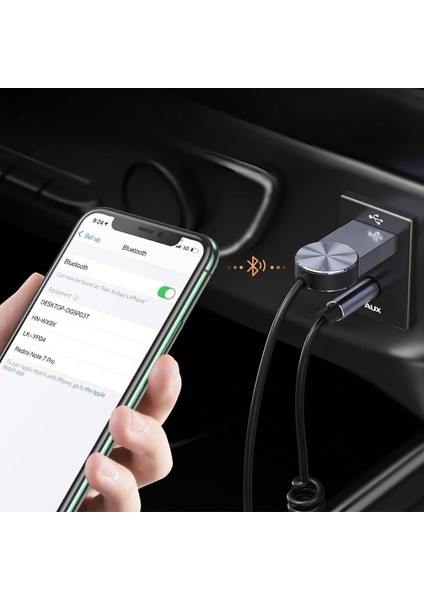Araba Için Bluetooth Aux Alıcısı Wireless Araç Kiti