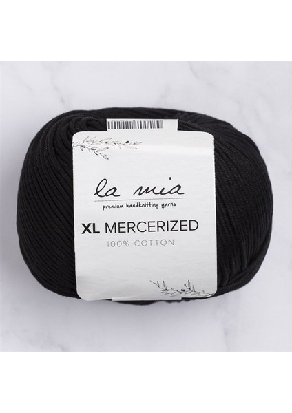 Xl Mercerized Siyah El Örgü İpi - 1 - 33758