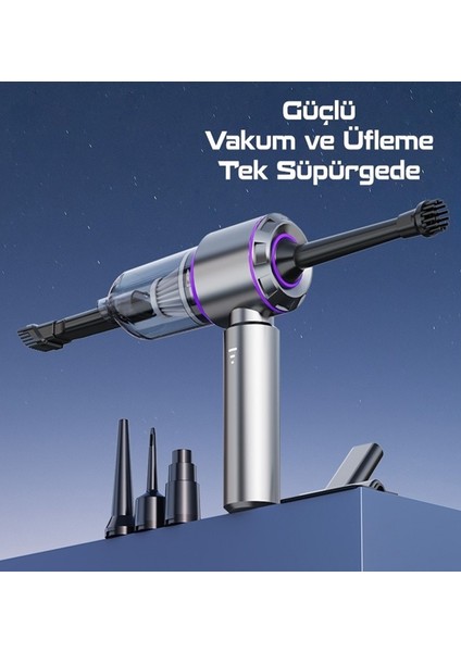 ST-6653 Plus 16000PA Güçlü Portatif Taşınabilir Vakumlu Kablosuz Üflemeli Mini Araç Süpürgesi indirimleri