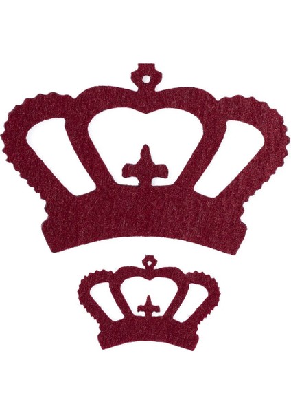 10 Lu Bordo Taç Keçe Motifler - FS314-M14