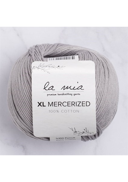 Xl Mercerized Gri El Örgü İpi - 232 - 33774